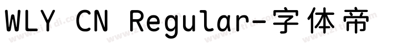 WLY CN Regular字体转换